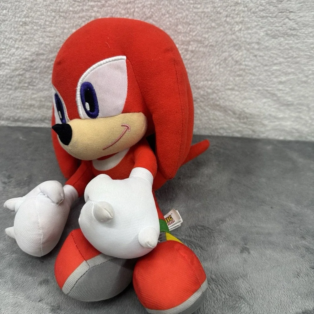 Authentic Sonic the Hedgehog KNUCKLES GRIN PLUSH Purple Eyes 12